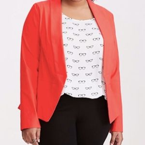 Torrid Salmon Cut Away Blazer